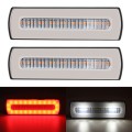 2 PCS Truck modified 40LED Two-color Running Water Turn Signal Light(Red White)