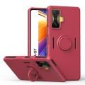 For Xiaomi Poco F4 GT Ring Kickstand Silicone Phone Case(Hawthorn Red)