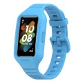 For Huawei Band 8 / Huawei Band 7 / Honor Band 6 Universal Integrated Silicone Watch Band(Sky Blue)
