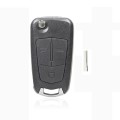 For Opel Car Foldable Blade Key Case with Screw Hole, Style:3-button HU43 Milling Embryo