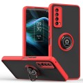 For TCL Stylus 5G Q Shadow 1 Series TPU + PC Phone Case with Ring Holder(Red)