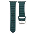 Single Color Silicone Watch Band For Apple Watch Series 9&8&7 41mm / SE 3&SE 2&6&SE&5&4 40mm / 3&2&1