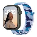 Nylon Loop Watch Band For Apple Watch Series 9&8&7 41mm / SE 3&SE 2&6&SE&5&4 40mm / 3&2&1 38mm(Blue