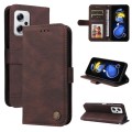 For Xiaomi Redmi Note 11T Pro/Poco X4 GT Skin Feel Life Tree Metal Button Leather Case(Brown)