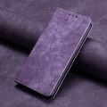 For Motorola Edge 30 RFID Anti-theft Brush Magnetic Leather Phone Case(Purple)