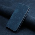 For Realme 9i RFID Anti-theft Brush Magnetic Leather Phone Case(Blue)