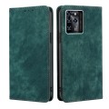 For ZTE Blabe V30 RFID Anti-theft Brush Magnetic Leather Phone Case(Green)