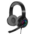 Y20 LED Bass Stereo PC Wired Gaming Headset with Microphone(Black)
