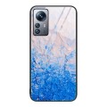 For Xiaomi 12 Pro Marble Pattern Glass Protective Phone Case(Ocean Waves)