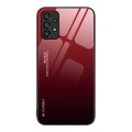 For Samsung Galaxy A53 5G Gradient Color Glass Case(Red Black)