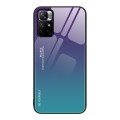 For Xiaomi Redmi Note 11 5G/Poco M4 Pro Gradient Color Glass Case(Aurora Blue)