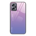 For Xiaomi Redmi Note 11T Pro Gradient Color Glass Case(Pink Purple)