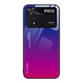 For Xiaomi Poco M4 Pro 4G Gradient Color Glass Case(Purple Red)