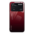 For Xiaomi Poco M4 Pro 4G Gradient Color Glass Case(Red Black)