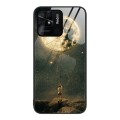For Xiaomi Redmi 10C Colorful Painted Glass Phone Case(Moon)