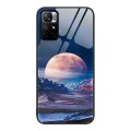 For Xiaomi Redmi Note 11 5G Colorful Painted Glass Phone Case(Moon Hill)