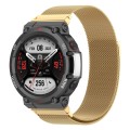 For Huami Amazfit T-Rex 2 Milan Watch Band with Screwdriver(Gold)