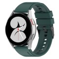 For Samsung Galaxy Watch 5 40mm 20mm Black Buckle Step Silicone Watch Band(Green)