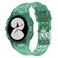 For Samsung Galaxy Watch5 40mm Silicone Integrated Watch Band(Transparent Green)