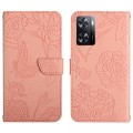 For OPPO A57 4G/A77 4G/Realme Narzo 50 5G/Realme V23 HT03 Skin Feel Butterfly Embossed Flip Leather