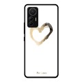 For Xiaomi 12 Lite Colorful Painted Glass Phone Case(Golden Love)