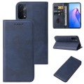 For OPPO A93 5G Calf Texture Magnetic Flip Leather Phone Case(Blue)