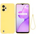 For Realme C31 4G Pure Color Liquid Silicone Shockproof Full Coverage Phone Case(Yellow)
