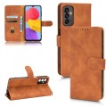 For Samsung Galaxy M13 4G Skin Feel Magnetic Flip Leather Phone Case(Brown)