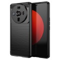 For Xiaomi 12S Ultra Brushed Texture Carbon Fiber TPU Case(Black)