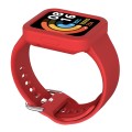 For Xiaomi Redmi Watch 2 / Watch 2 Lite Solid Color Silicone Integrated Watch Band(Red)