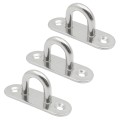 3 PCS 8mm 304 Stainless Steel Ship Oval Door Hinges Buckle