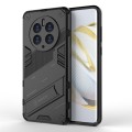 For Huawei Mate 50 Pro Punk Armor 2 in 1 PC + TPU Shockproof Phone Case with Invisible Holder(Black)