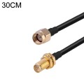 RP-SMA Male to RP-SMA Female RG174 RF Coaxial Adapter Cable, Length: 30cm