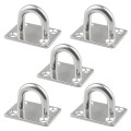 5 PCS 5mm 304 Stainless Steel Ship Square Door Hinges Buckle