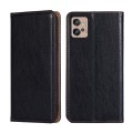 For Motorola Moto G32 4G Gloss Oil Solid Color Magnetic Leather Phone Case(Black)
