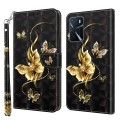 For OPPO A54 5G / A74 5G 3D Painted Leather Phone Case(Golden Swallow Butterfly)