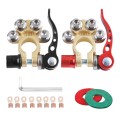 1 Pair Car Battery Terminals Quick Disconnect Cables Connectors, with L Wrench + 40A Terminal + Insu