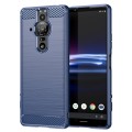 For Sony Xperia Pro-I Brushed Texture Carbon Fiber TPU Phone Case(Blue)