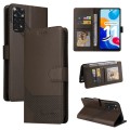For Xiaomi Redmi Note 11 4G Global GQUTROBE Skin Feel Magnetic Leather Phone Case(Brown)