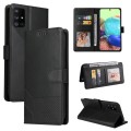 For Samsung Galaxy A71 5G GQUTROBE Skin Feel Magnetic Leather Phone Case(Black)