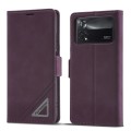 For Xiaomi Poco X4 Pro 5G Forwenw Dual-side Buckle Leather Phone Case(Wine Red)