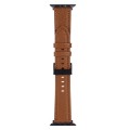 Litchi Texture Leather Watch Band For Apple Watch Series 9&8&7 41mm / SE 3&SE 2&6&SE&5&4 40mm / 3&2&