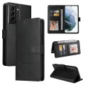 For Samsung Galaxy S22 5G GQUTROBE Skin Feel Magnetic Leather Phone Case(Black)