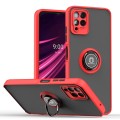 For T-Mobile REVVL 6 Pro 5G Q Shadow 1 Series TPU + PC Phone Case with Ring(Red)