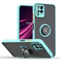 For T-Mobile REVVL 6 Pro 5G Q Shadow 1 Series TPU + PC Phone Case with Ring(Sky Blue)