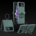 For Samsung Galaxy Z Flip4 GKK Sliding Camshield Magnetic Armor Flip Phone Case with Ring Holder(For