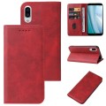 For Sharp Aquos Sense 3 Plus Magnetic Closure Leather Phone Case(Red)