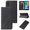 For Samsung Galaxy M01 Magnetic Closure Leather Phone Case(Black)