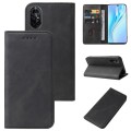 For Honor V40 Lite Magnetic Closure Leather Phone Case(Black)