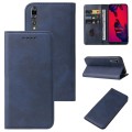 For Huawei P20 Magnetic Closure Leather Phone Case(Blue)